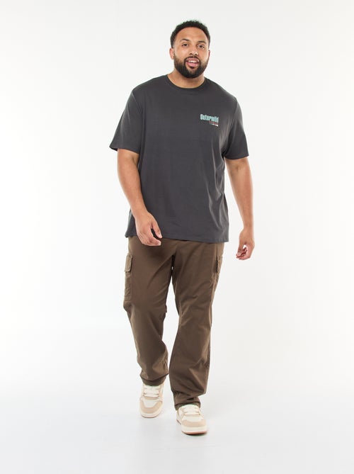 Camiseta estampada de manga corta y cuello redondo - Kiabi