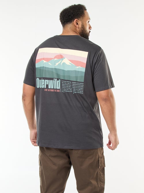 Camiseta estampada de manga corta y cuello redondo - Kiabi