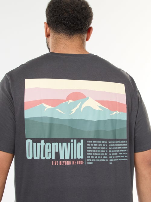 Camiseta estampada de manga corta y cuello redondo - Kiabi