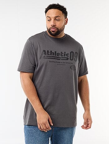 Camiseta estampada de manga corta y cuello redondo