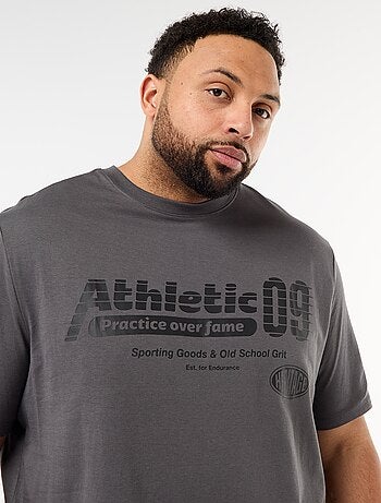 Camiseta estampada de manga corta y cuello redondo