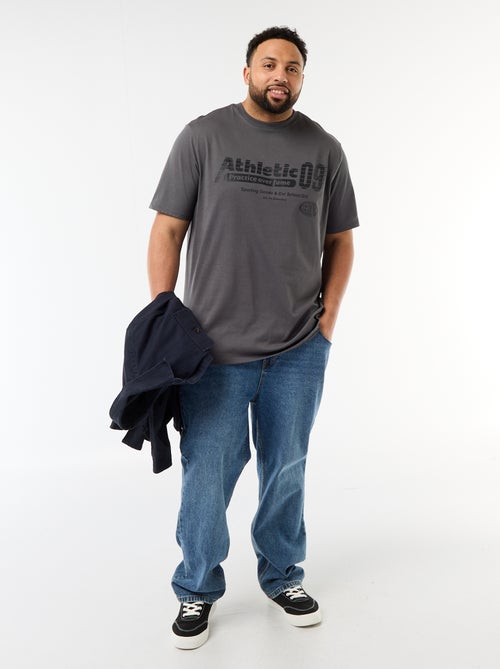 Camiseta estampada de manga corta y cuello redondo - Kiabi