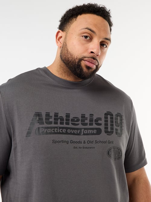 Camiseta estampada de manga corta y cuello redondo - Kiabi