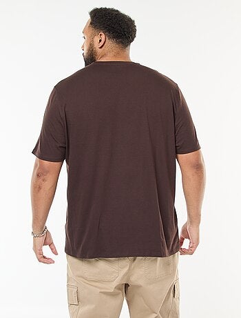 Camiseta estampada de manga corta y cuello redondo