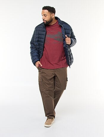 Camiseta estampada de manga corta y cuello redondo