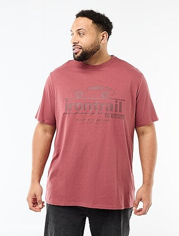 Camiseta estampada de manga corta y cuello redondo