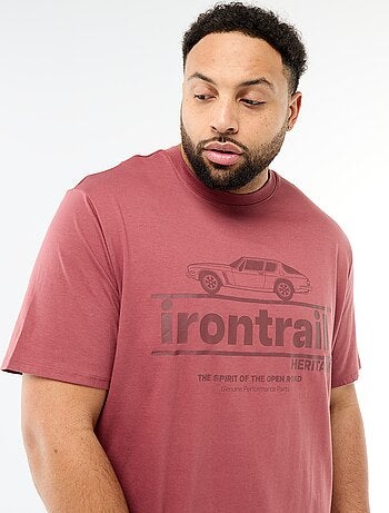 Camiseta estampada de manga corta y cuello redondo