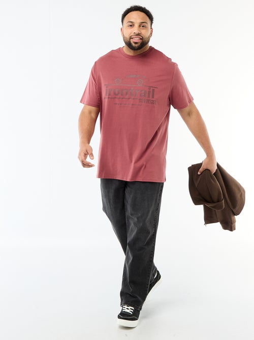 Camiseta estampada de manga corta y cuello redondo - Kiabi Camiseta estampada de manga corta y cuello redondo - Kiabi