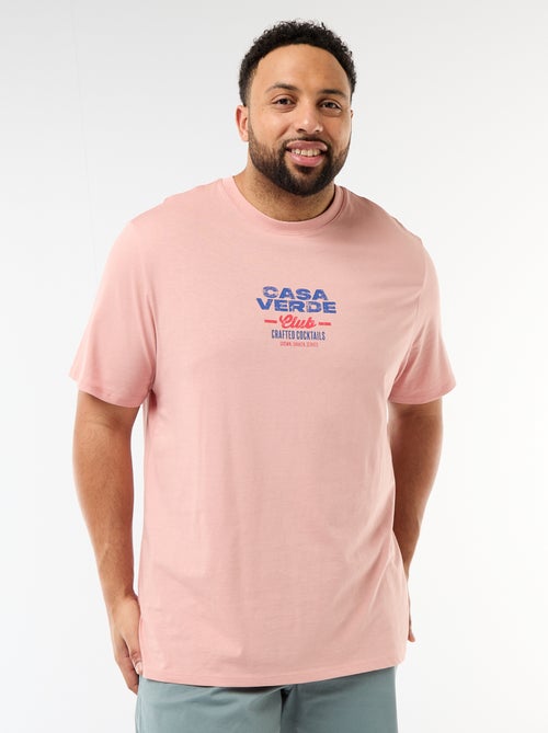 Camiseta estampada de manga corta y cuello redondo - Kiabi