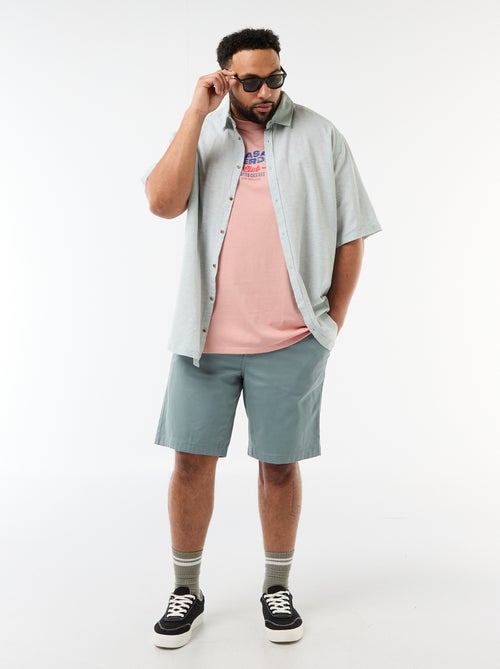 Camiseta estampada de manga corta y cuello redondo - Kiabi