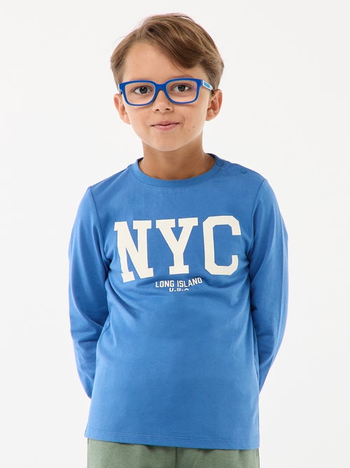 Camiseta estampada de manga larga - colección fácil de poner - Kiabi