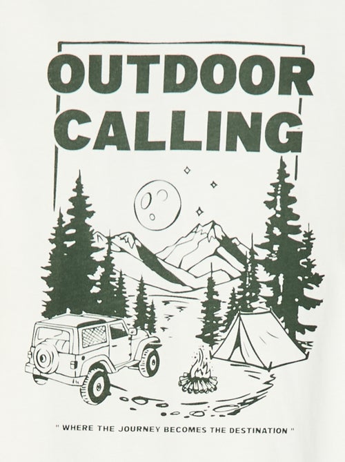 Camiseta estampada de manga larga - colección fácil de poner - Kiabi