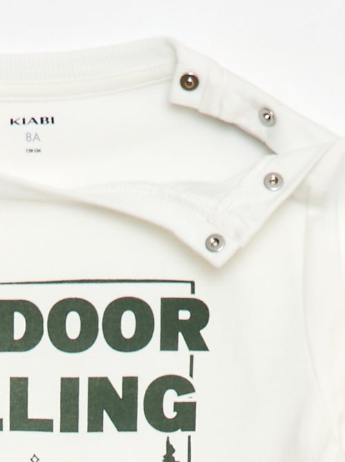 Camiseta estampada de manga larga - colección fácil de poner - Kiabi