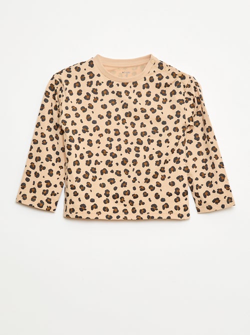 Camiseta estampada de manga larga - colección fácil de poner - Kiabi