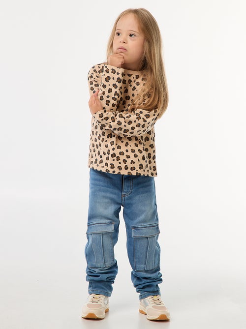 Camiseta estampada de manga larga - colección fácil de poner - Kiabi