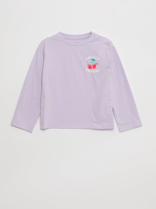 Camiseta estampada de manga larga - colección fácil de poner - Kiabi