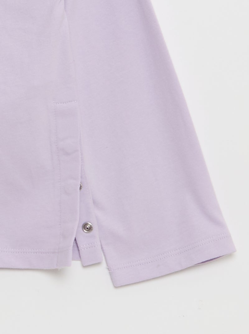 Camiseta estampada de manga larga - colección fácil de poner Purpura - Kiabi
