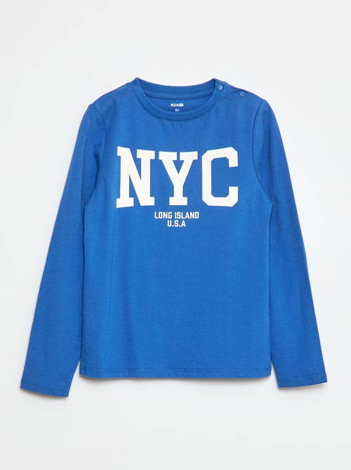 Camiseta estampada de manga larga - So Easy - Kiabi