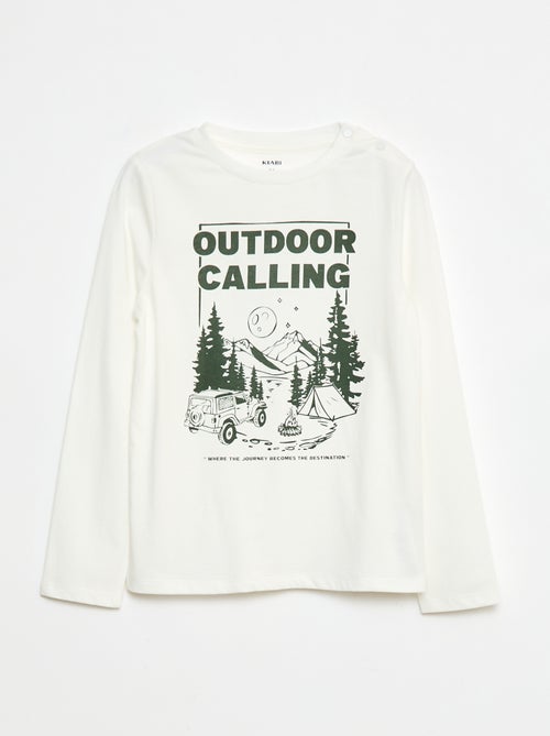 Camiseta estampada de manga larga - So Easy - Kiabi