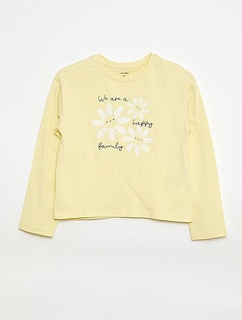 Camiseta estampada de manga larga