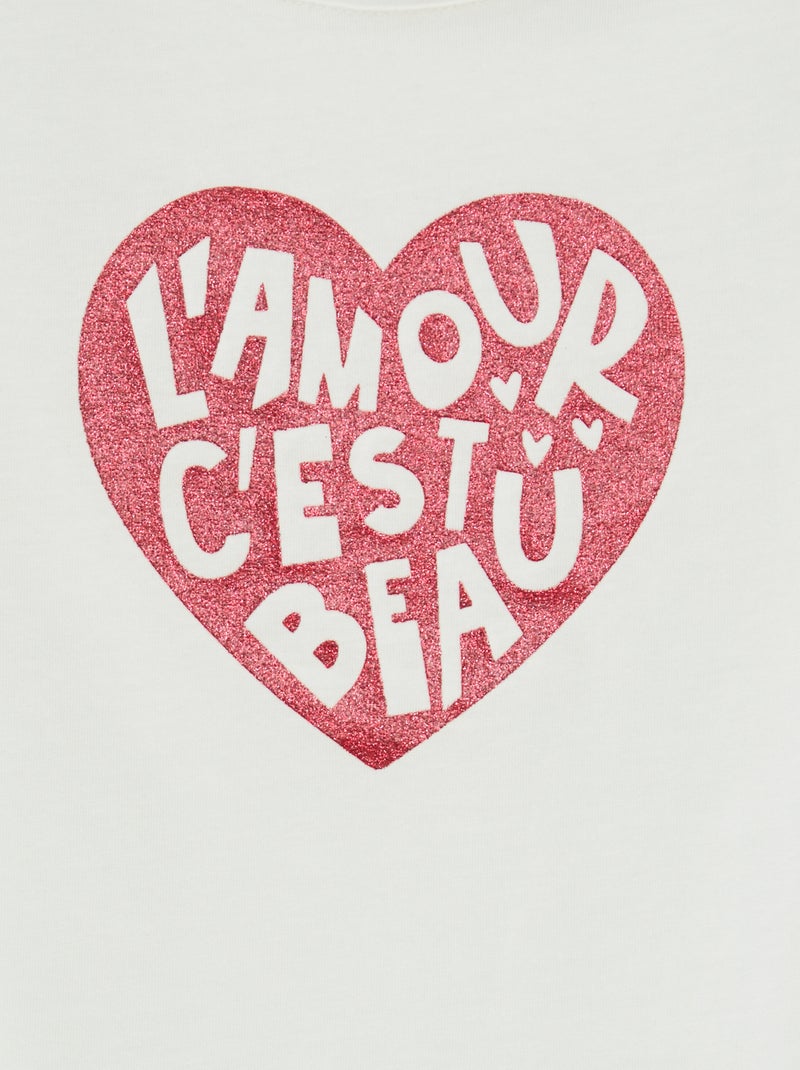 Camiseta estampada de manga larga AZUL - Kiabi