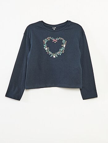 Camiseta estampada de manga larga