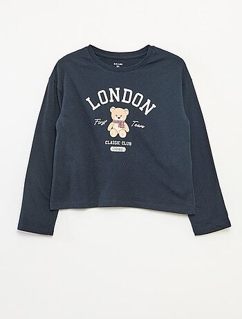 Camiseta estampada de manga larga