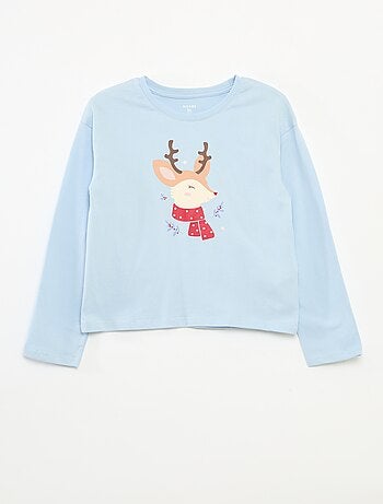 Camiseta estampada de manga larga