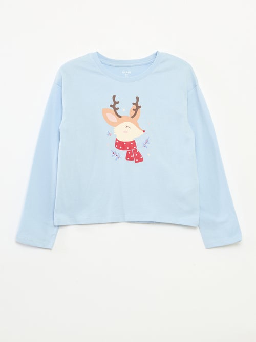 Camiseta estampada de manga larga - Kiabi Camiseta estampada de manga larga - Kiabi