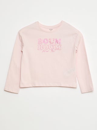 Camiseta estampada de manga larga