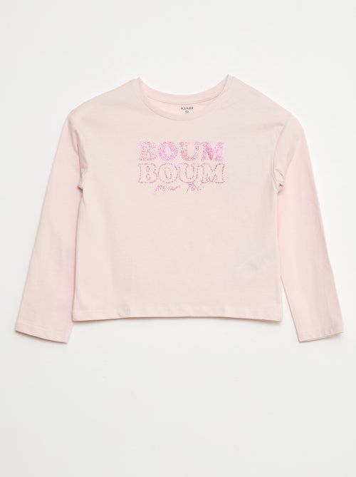 Camiseta estampada de manga larga - Kiabi