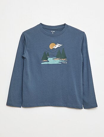 Camiseta estampada de manga larga