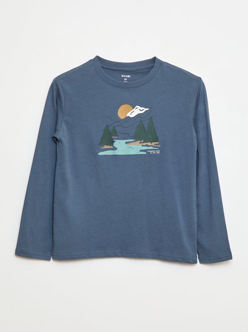 Camiseta estampada de manga larga - Kiabi