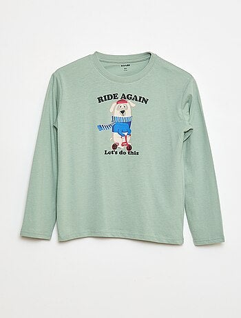 Camiseta estampada de manga larga