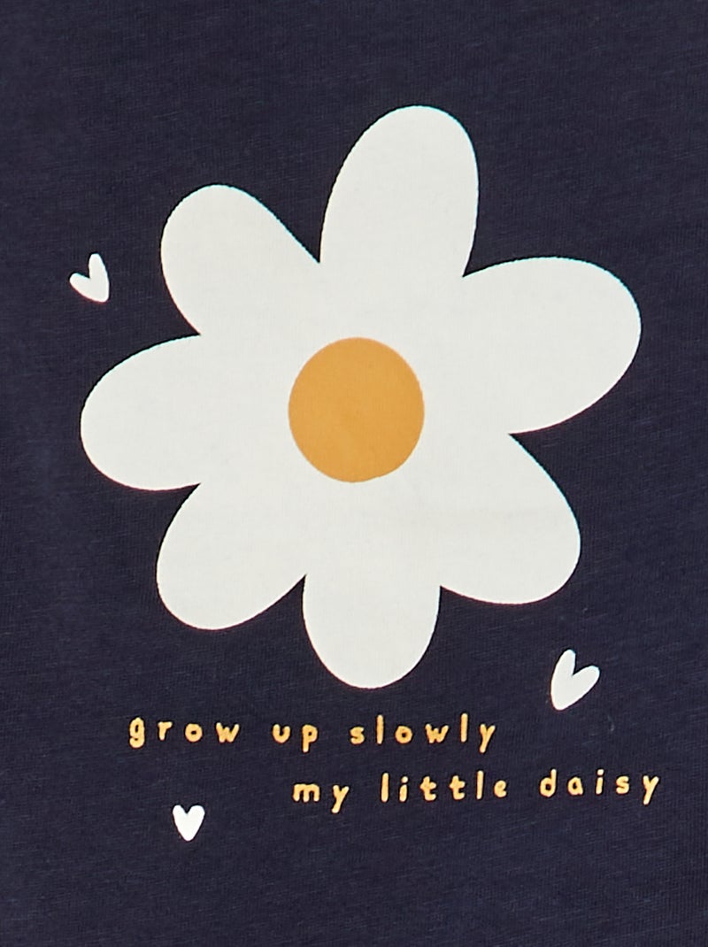 Camiseta estampada de manga larga AZUL - Kiabi