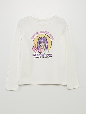 Camiseta estampada de manga larga