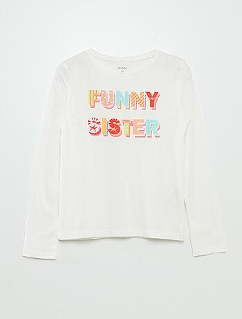 Camiseta estampada de manga larga