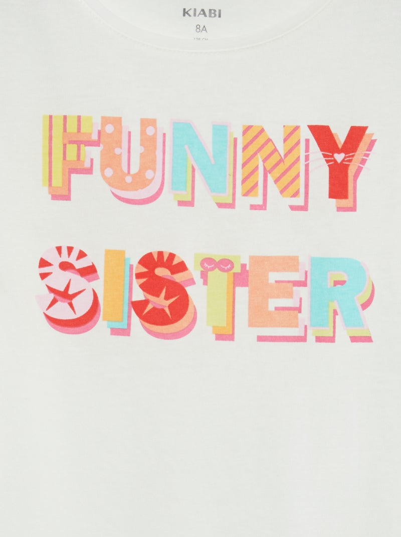 Camiseta estampada de manga larga BEIGE - Kiabi