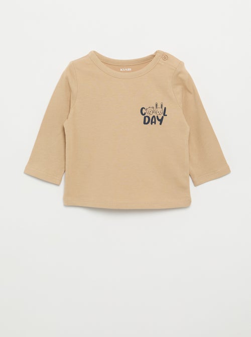 Camiseta estampada de manga larga - Kiabi