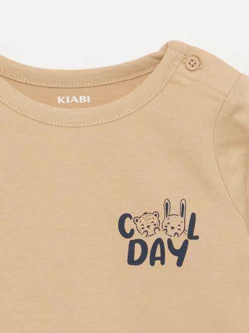 Camiseta estampada de manga larga - Kiabi