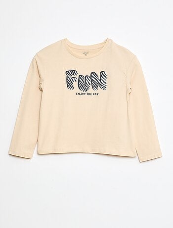 Camiseta estampada de manga larga