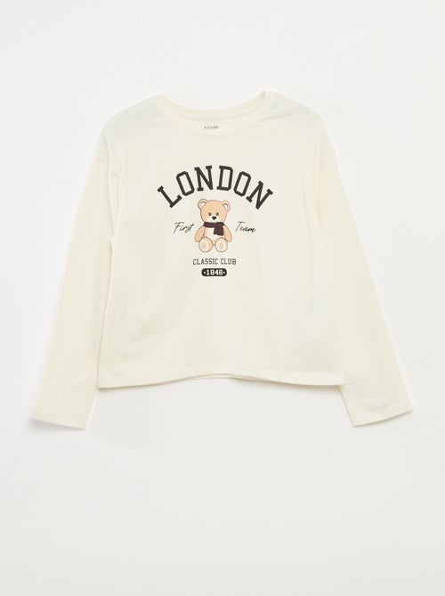 Camiseta estampada de manga larga - Kiabi