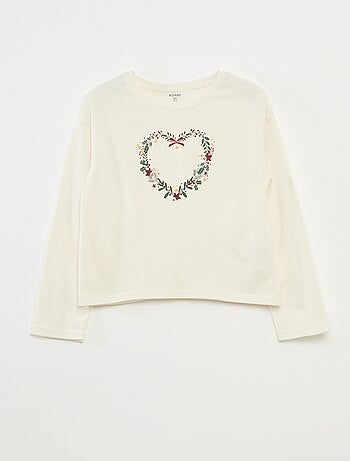 Camiseta estampada de manga larga