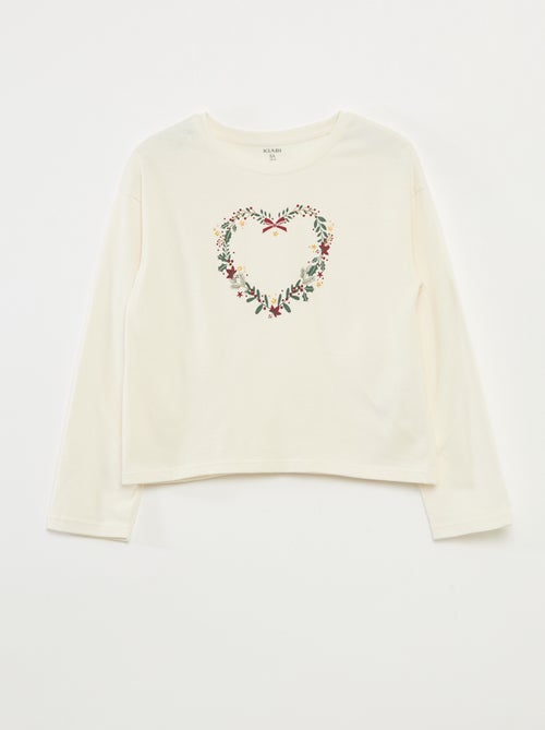 Camiseta estampada de manga larga - Kiabi