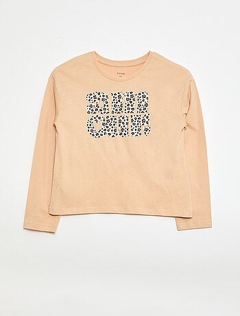 Camiseta estampada de manga larga