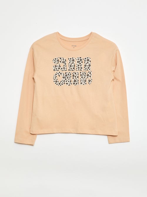 Camiseta estampada de manga larga - Kiabi