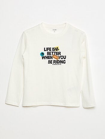 Camiseta estampada de manga larga