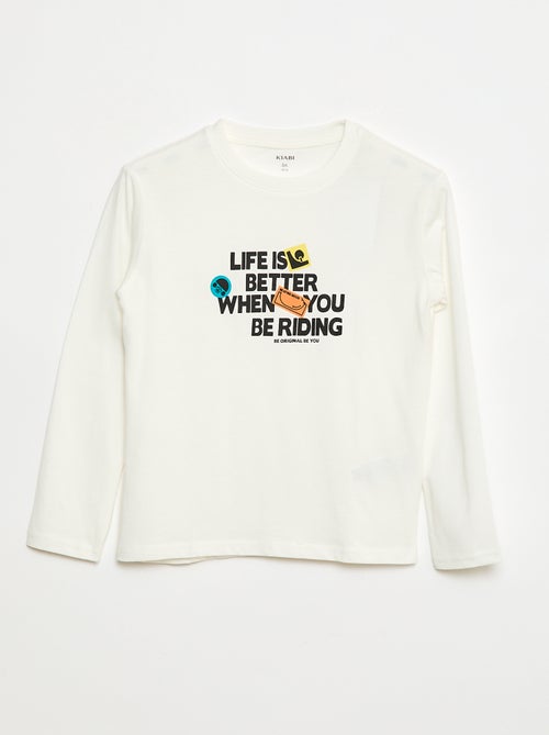 Camiseta estampada de manga larga - Kiabi