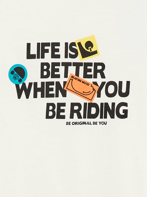 Camiseta estampada de manga larga - Kiabi