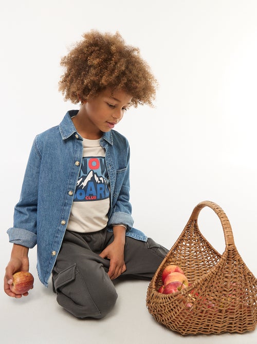 Camiseta estampada de manga larga - Kiabi